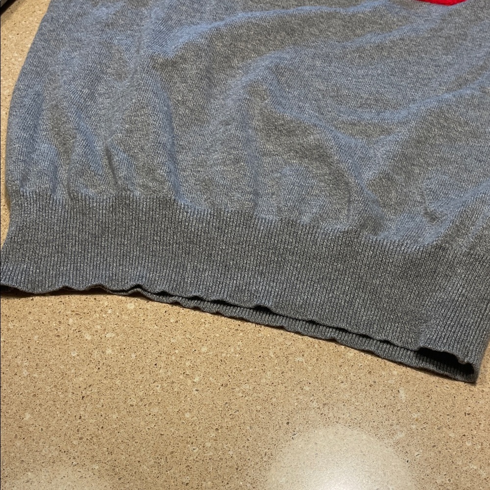 THE Ohio State University-Gray Zip-Up Sweater with Red Accent by M-M - Picture 7 of 13